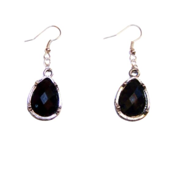 Art Nouveau Crystal Drop Earrings - Picture 1 of 6